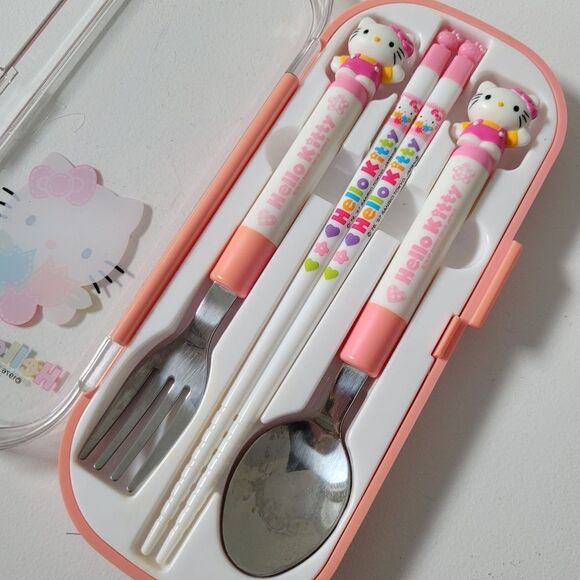 Japan Sanrio Hello Kitty Stainless Utensils Set - Picture 2 of 5